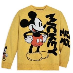NEW Disney Parks Yellow Mickey Mouse Sweater for Adults - Size 2X Women